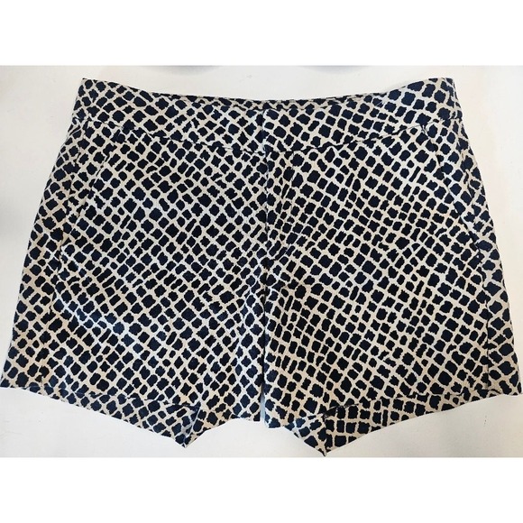 Banana Republic Pants - Women's Banana Republic Hampton Shorts, Size 4, Navy & Beige Geo‎ Animal Print
